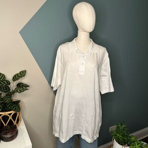 Lyle & Scott White Polo Shirt Classic Preppy Luxe Mercerized Cotton Men’s Large